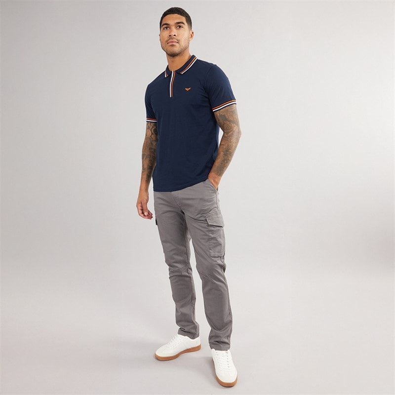 Mens Battle Drill Cargo Trousers Slate - Image 3