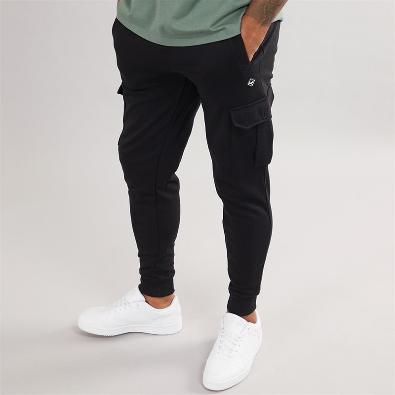 THREADBARE Mens Stefan Joggers Black