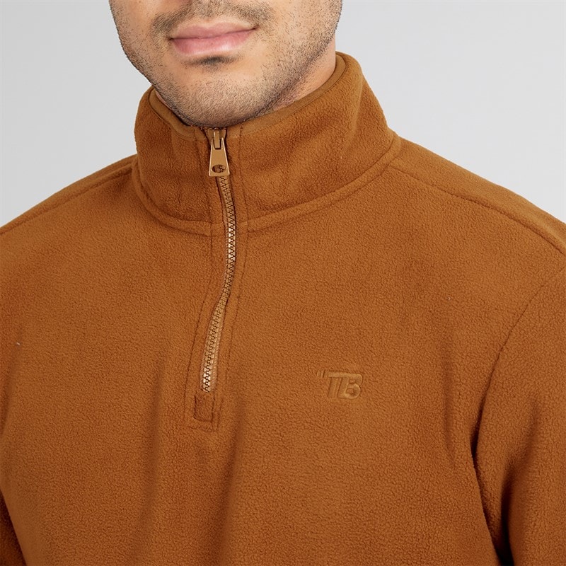 Mens Blade 1/4 Zip Fleece Rust - Image 3