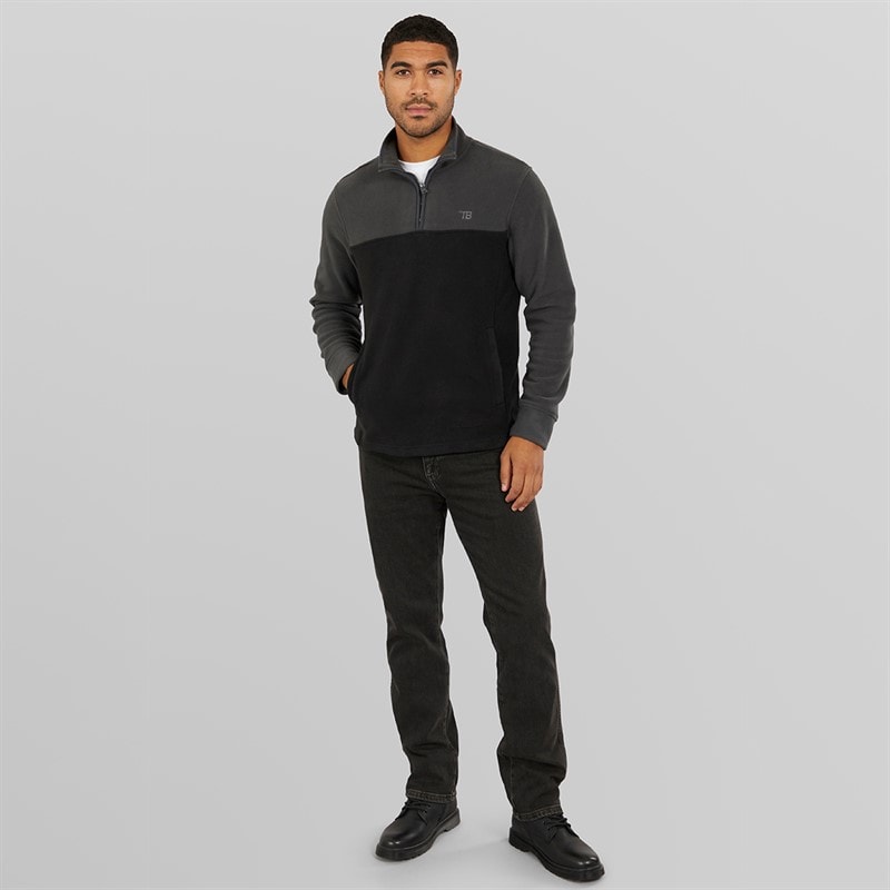 Mens Wham 1/4 Zip Fleece Slate/Black - Image 3