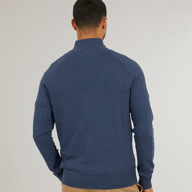 Mens Jenning 1/4 Zip Jumper Denim - Image 2