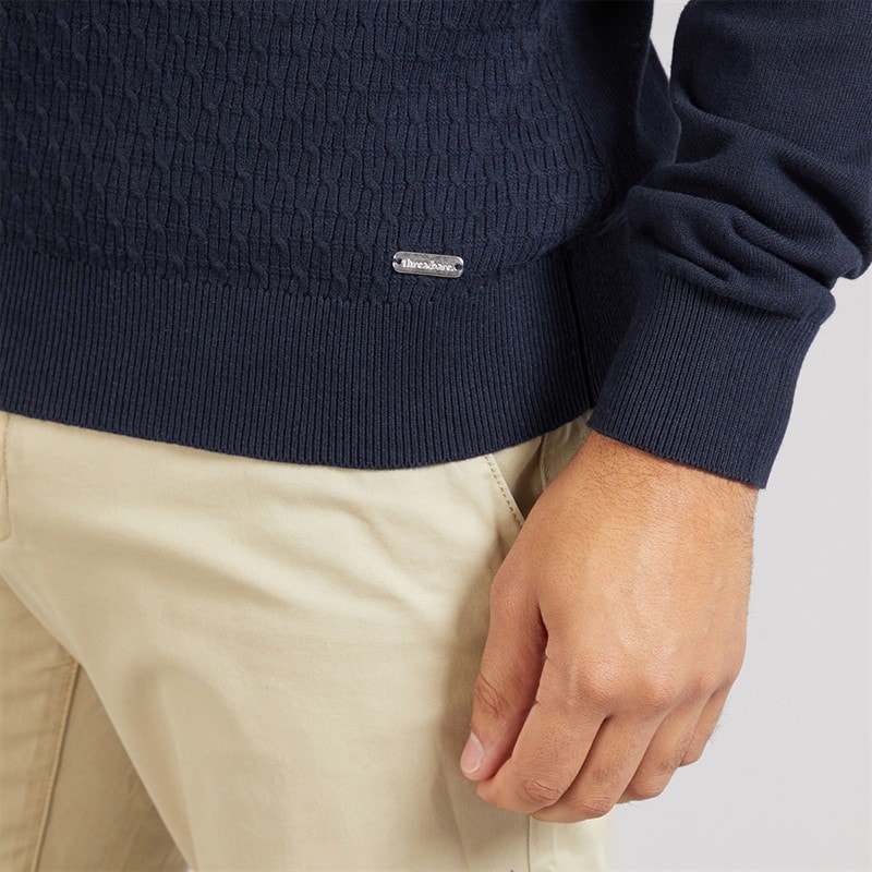 Mens Whitney 1/4 Zip Jumper Navy - Image 5