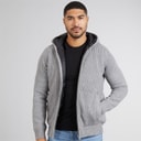 Mens Haydock Knitted Shacket Grey Marl