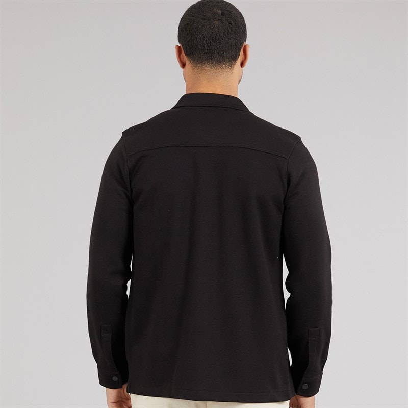 Mens Relay Long Sleeve Shacket Black - Image 2