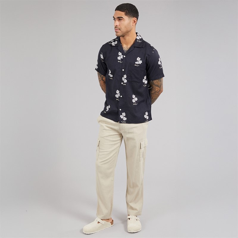 Mens Ramsay Linen Trousers Stone - Image 3