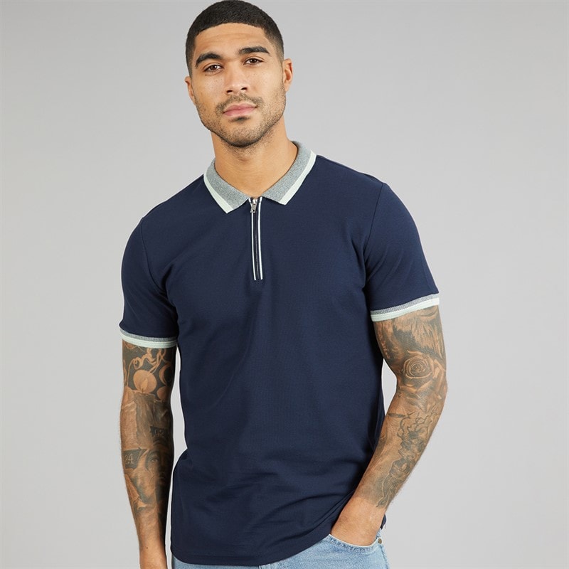 Mens Ember Polo Shirt Navy - Image 1