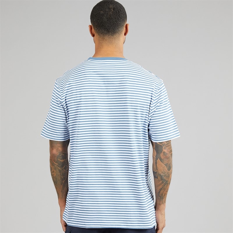 Mens Coast T-Shirt Denim Blue/White - Image 2