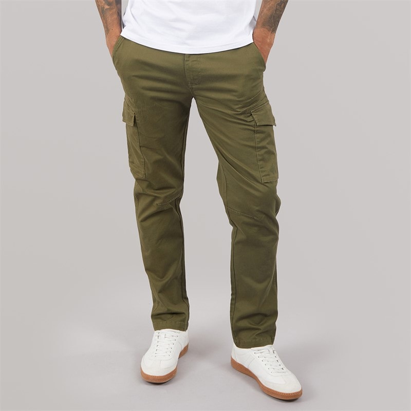 Mens Battle Drill Cargo Trousers Khaki - Image 1