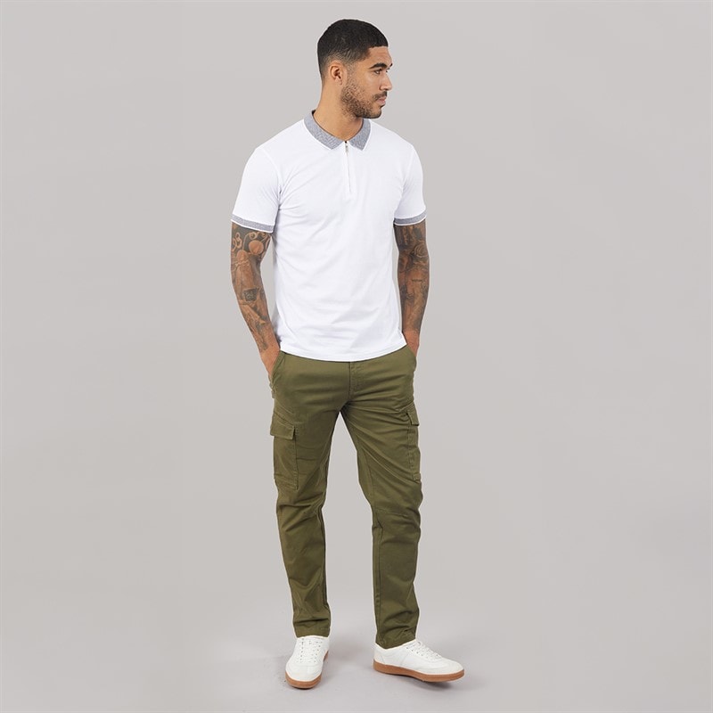Mens Battle Drill Cargo Trousers Khaki - Image 4