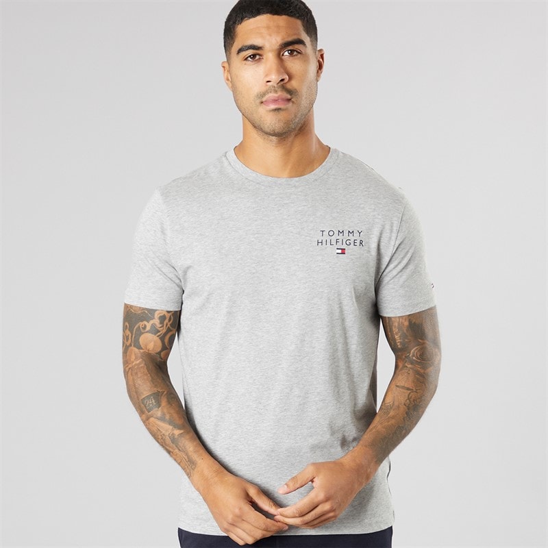 Mens Lounge T-Shirt Light Grey Heather - Image 1