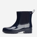 Womens Glossy Wellies Space Blue
