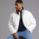 Mens Dna Collar Puffer Coat Ecru