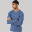Mens Stretch Slim Long Sleeve T-Shirt Aegean Sea