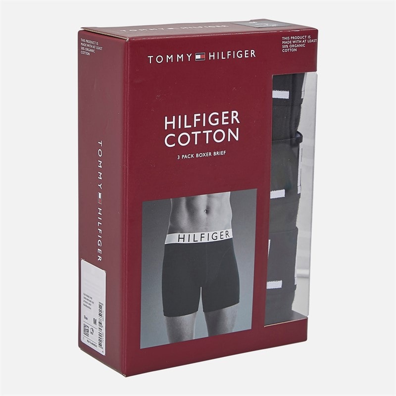 Mens Three Pack Boxer Briefs Black/Black/Black - Image 2