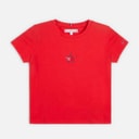 Girls Star Flag Short Sleeve T-Shirt Red Alert