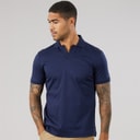 Mens Collar Intrest Polo Shirt Carbon Navy