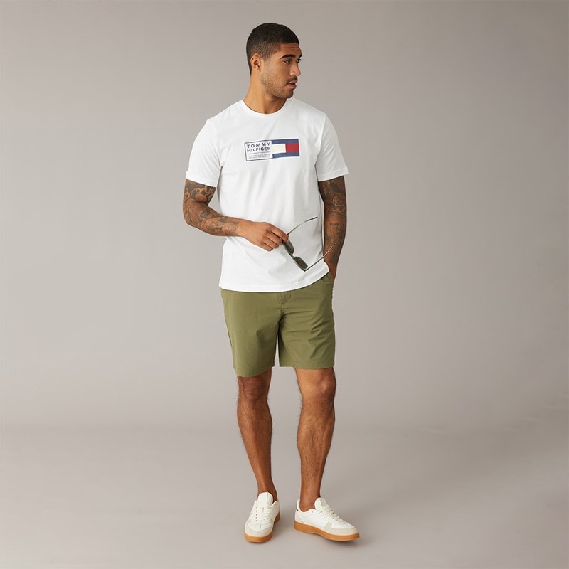 Mens Brand Love Text Box T-Shirt White - Image 4