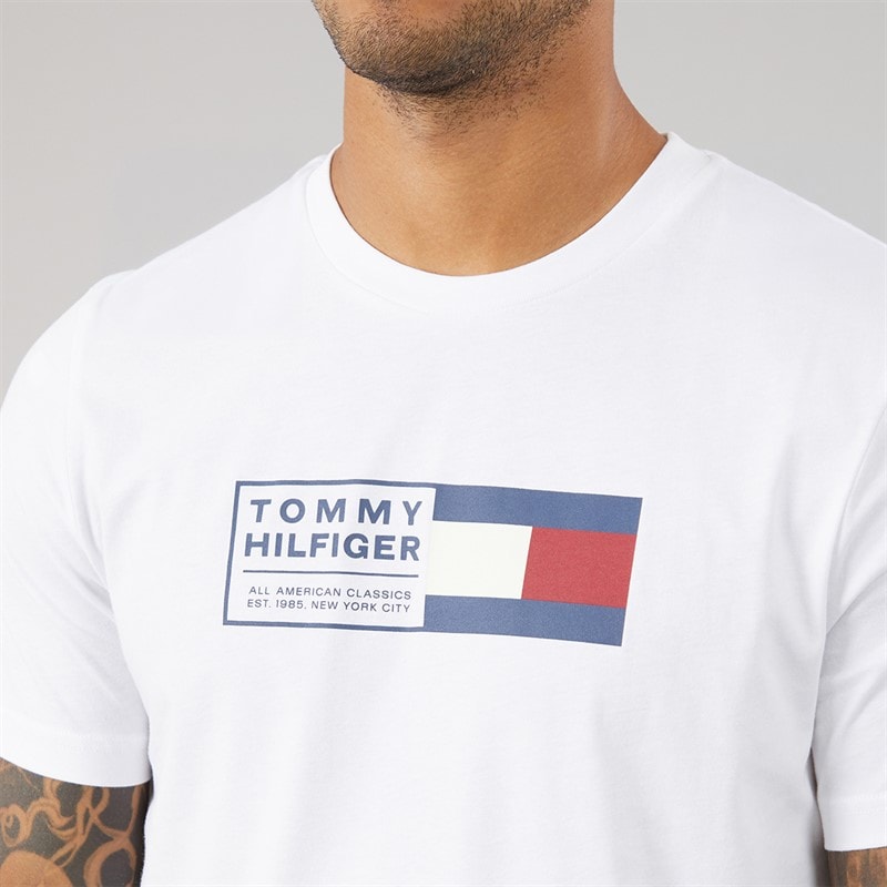 Mens Brand Love Text Box T-Shirt White - Image 5