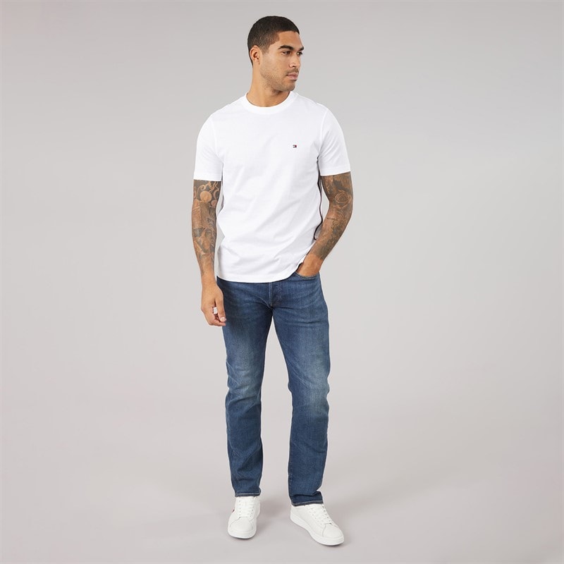 Mens Global Stripe T-Shirt White - Image 4