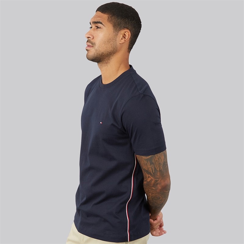 Mens Global Stripe T-Shirt Desert Sky - Image 3
