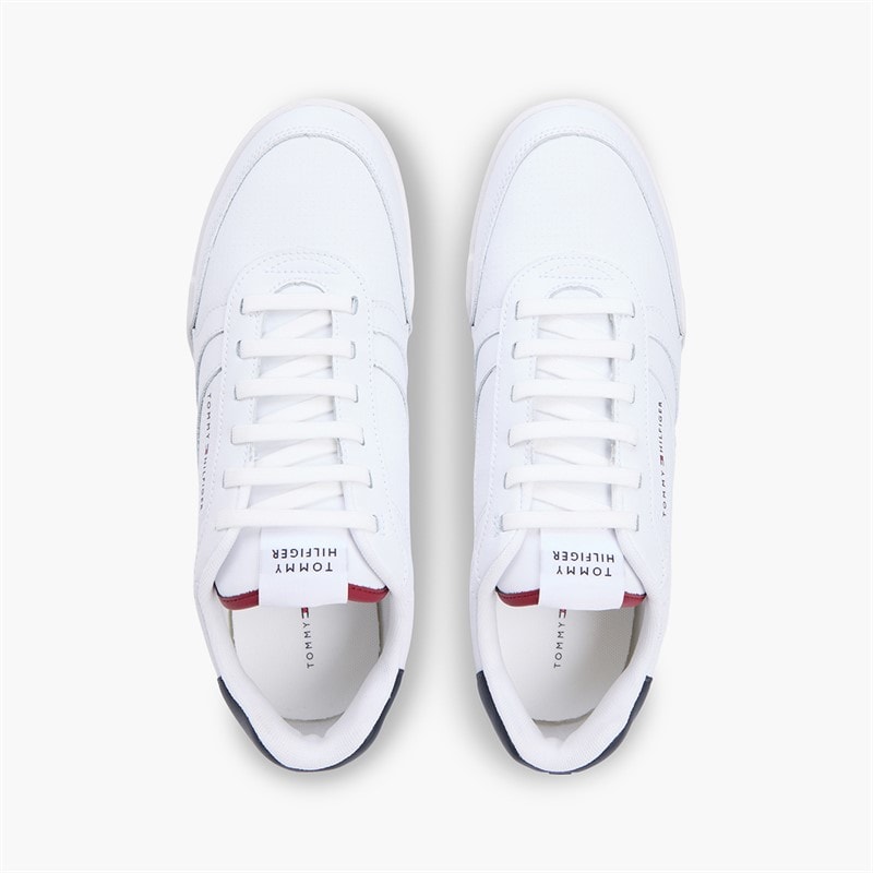 Mens Low Pro Leather Trainers White - Image 4