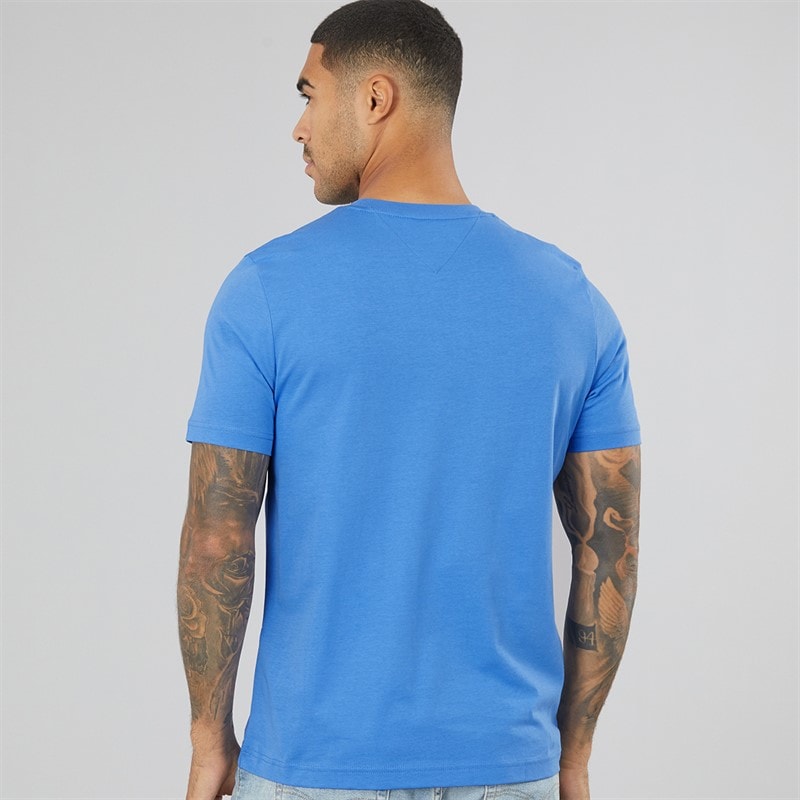 Mens Script Flag T-Shirt Blue Spell - Image 2