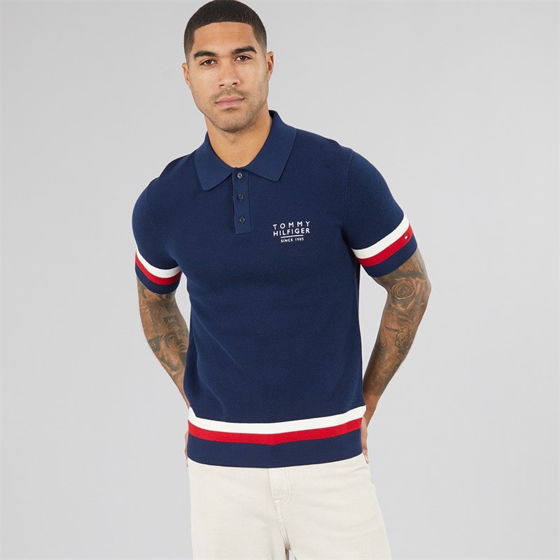Mens Polo Shirt Carbon Navy - Image 3