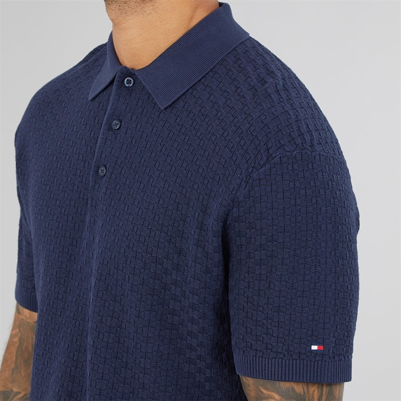 Mens Polo Shirt Carbon Navy - Image 3