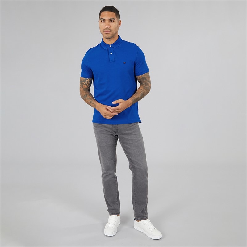 Mens 1985 Polo Shirt Regal Blue - Image 4
