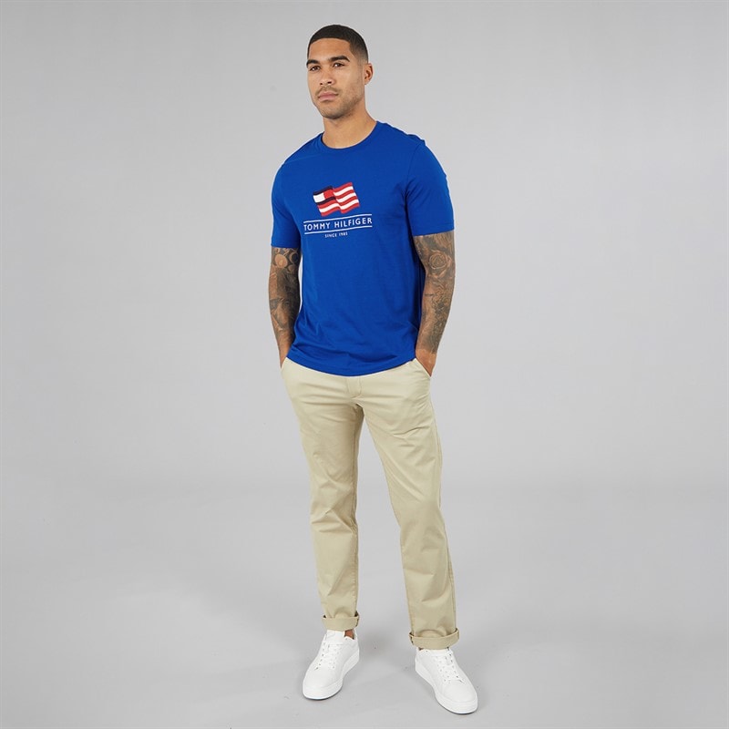 Mens Main Flag T-Shirt Regal Blue - Image 3