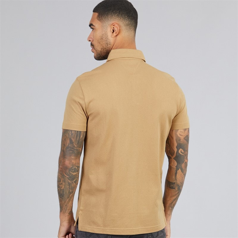 Mens Mesh Polo Shirt Desert - Image 2