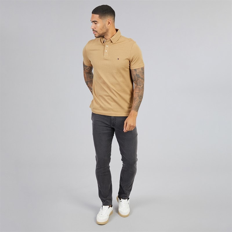 Mens Mesh Polo Shirt Desert - Image 4