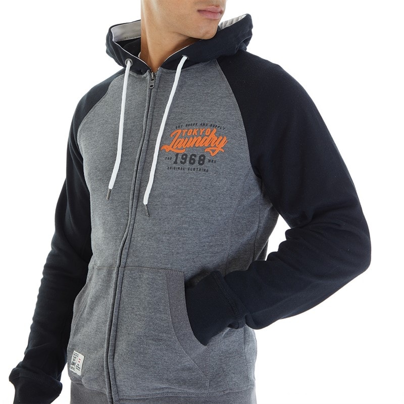 Mens Ragoo Tracksuit Mid Grey Marl/Jet Black - Image 3