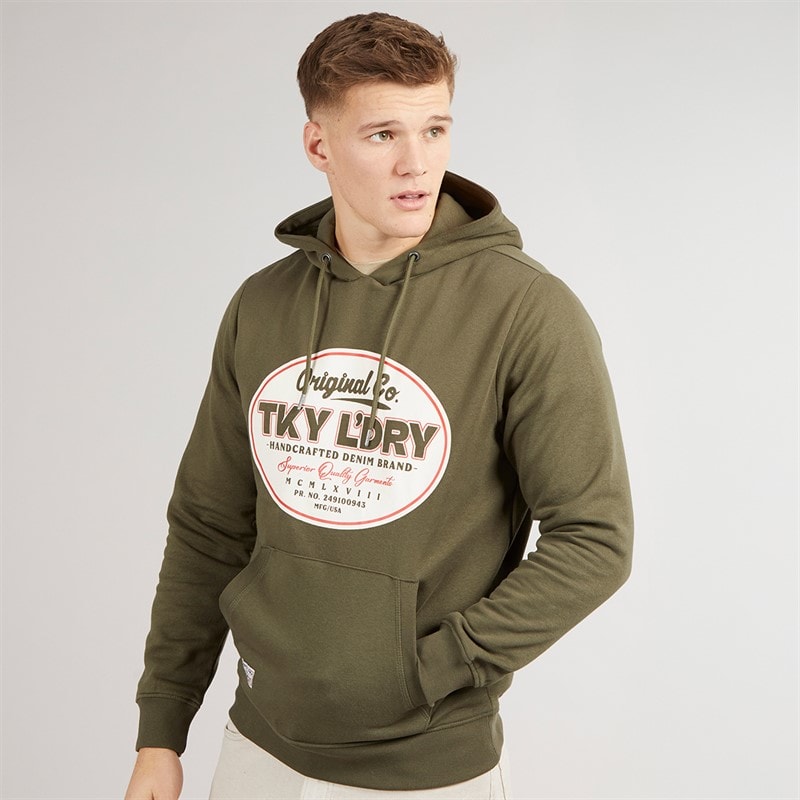 Mens Cawthorn Hoodie Khaki - Image 1