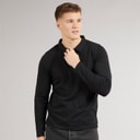Mens Landers Long Sleeve Polo Shirt Black