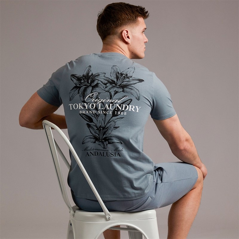 Mens Talmai T-Shirt Cool Grey - Image 1