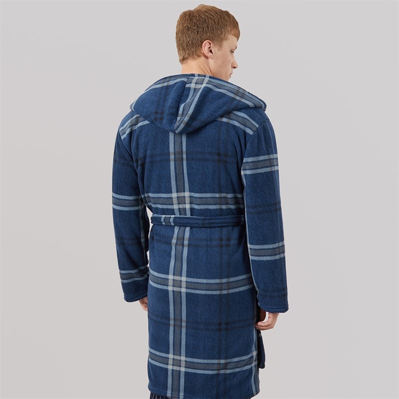 Mens Hackett Dressing Gown Navy - Image 2