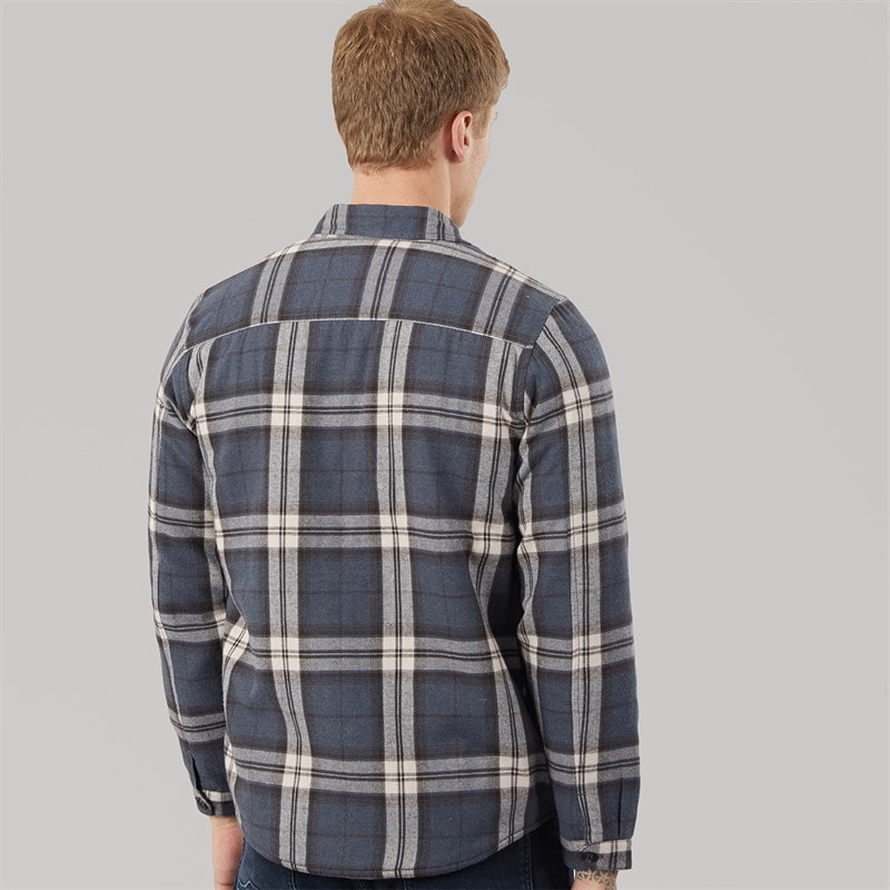 Mens Corval Long Sleeve Shirt Mid Blue Marl - Image 2