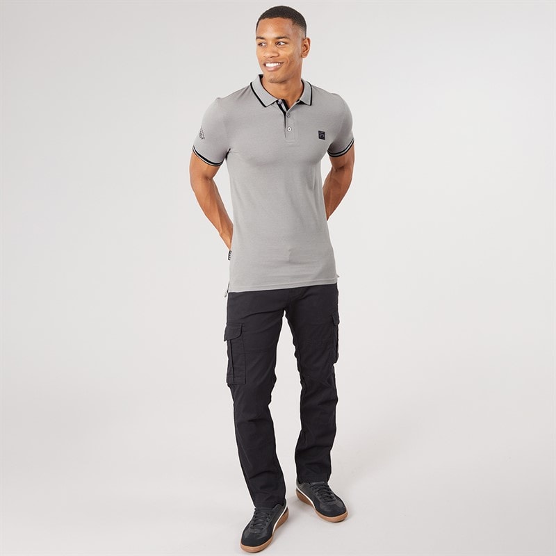 Mens Gayle Polo Shirt Chiseled Stone - Image 4