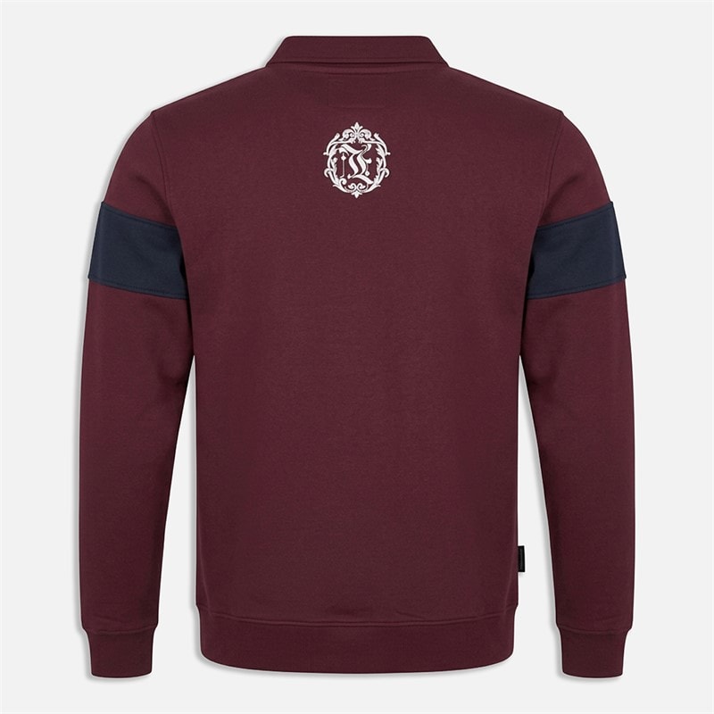 Mens Degen 1/4 Zip Polo Neck Sweatshirt Fig - Image 2