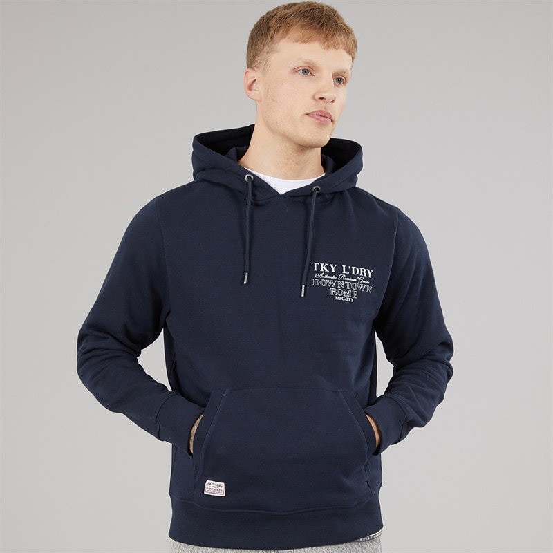 Mens Dudek Hoodie Sky Captain Navy - Image 2