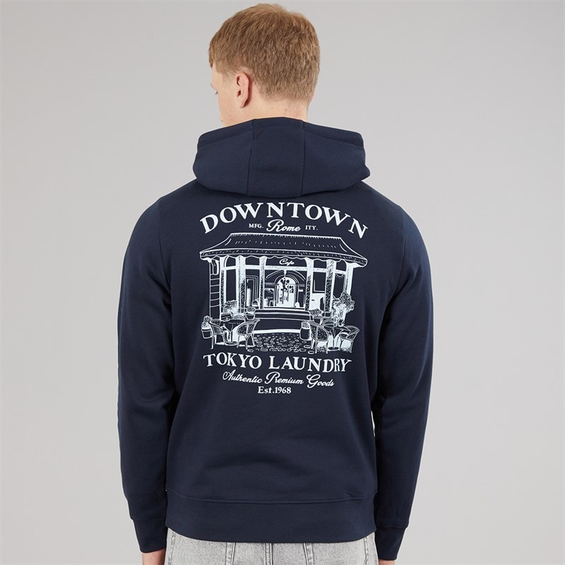 Mens Dudek Hoodie Sky Captain Navy - Image 3