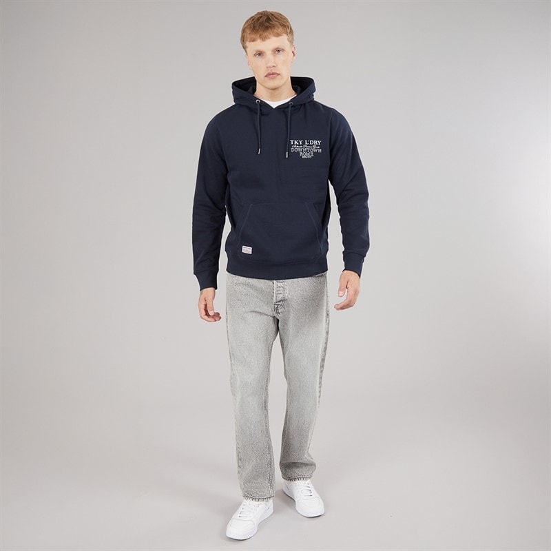 Mens Dudek Hoodie Sky Captain Navy - Image 4
