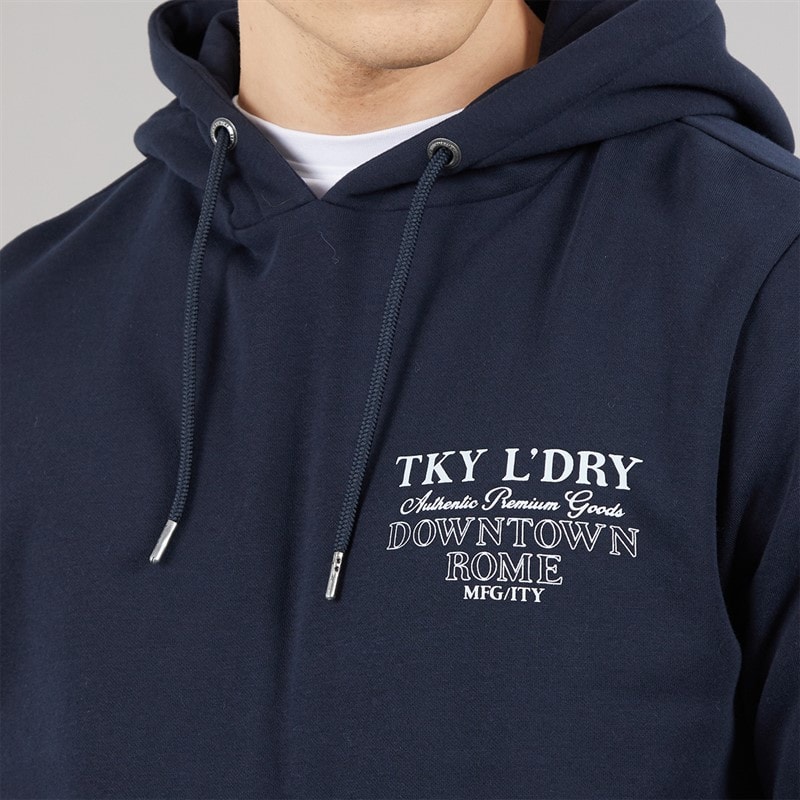 Mens Dudek Hoodie Sky Captain Navy - Image 5
