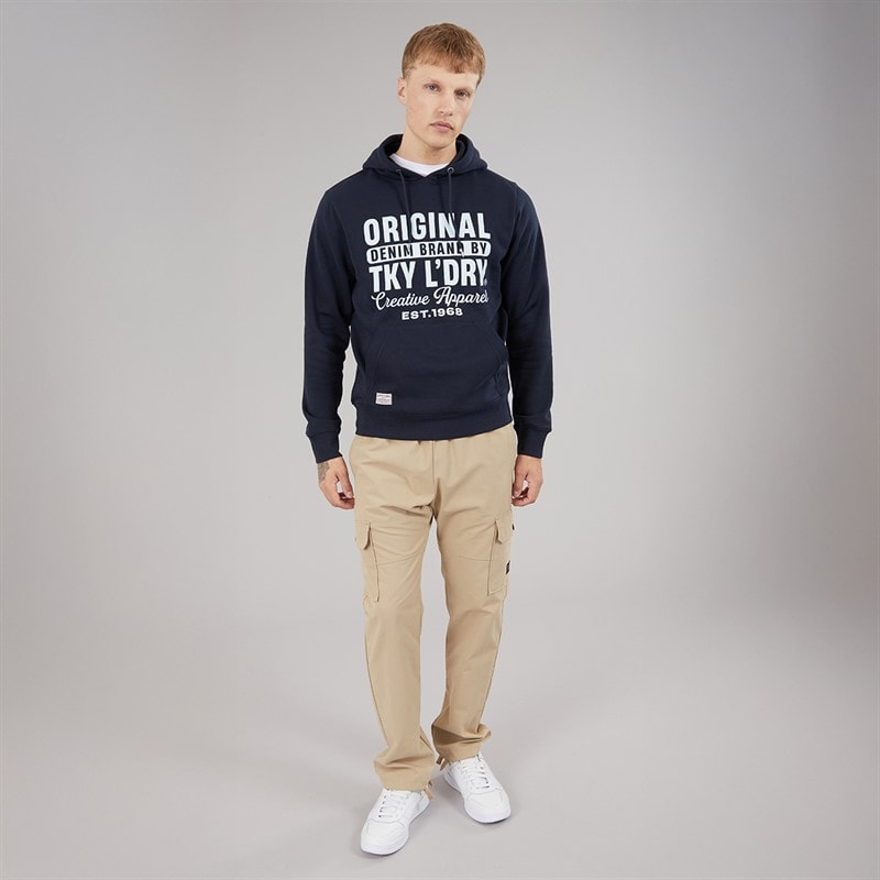 Mens Clyne Hoodie Sky Captain Navy - Image 3