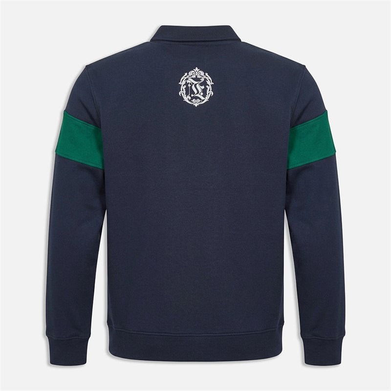Mens Degen 1/4 Zip Polo Neck Sweatshirt Naval Academy - Image 2