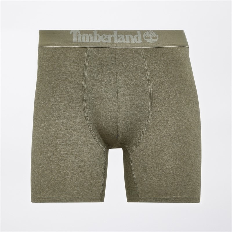 Mens Three Pack Boxer Trunks Navy/Blue/Sage Marl - Image 2