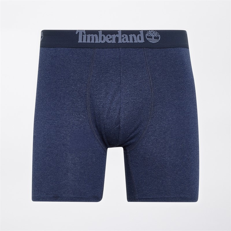 Mens Three Pack Boxer Trunks Navy/Blue/Sage Marl - Image 4