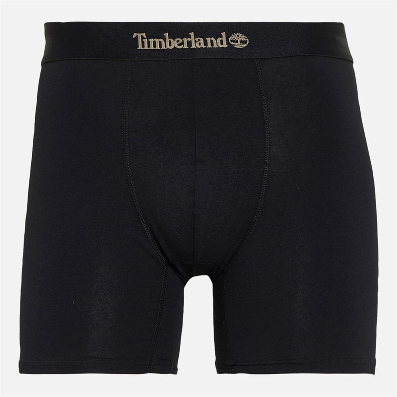 Mens Three Pack Boxer Trunks Black/Olive/Print - Image 4