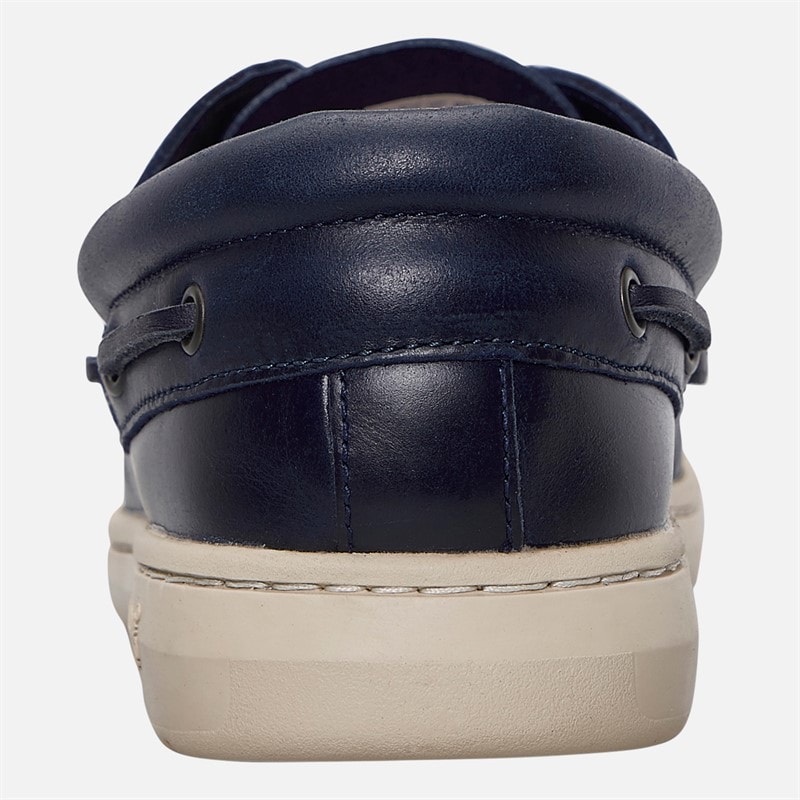 Mens Portofino Pier Boat Shoes Dark Blue Full Grain - Image 3